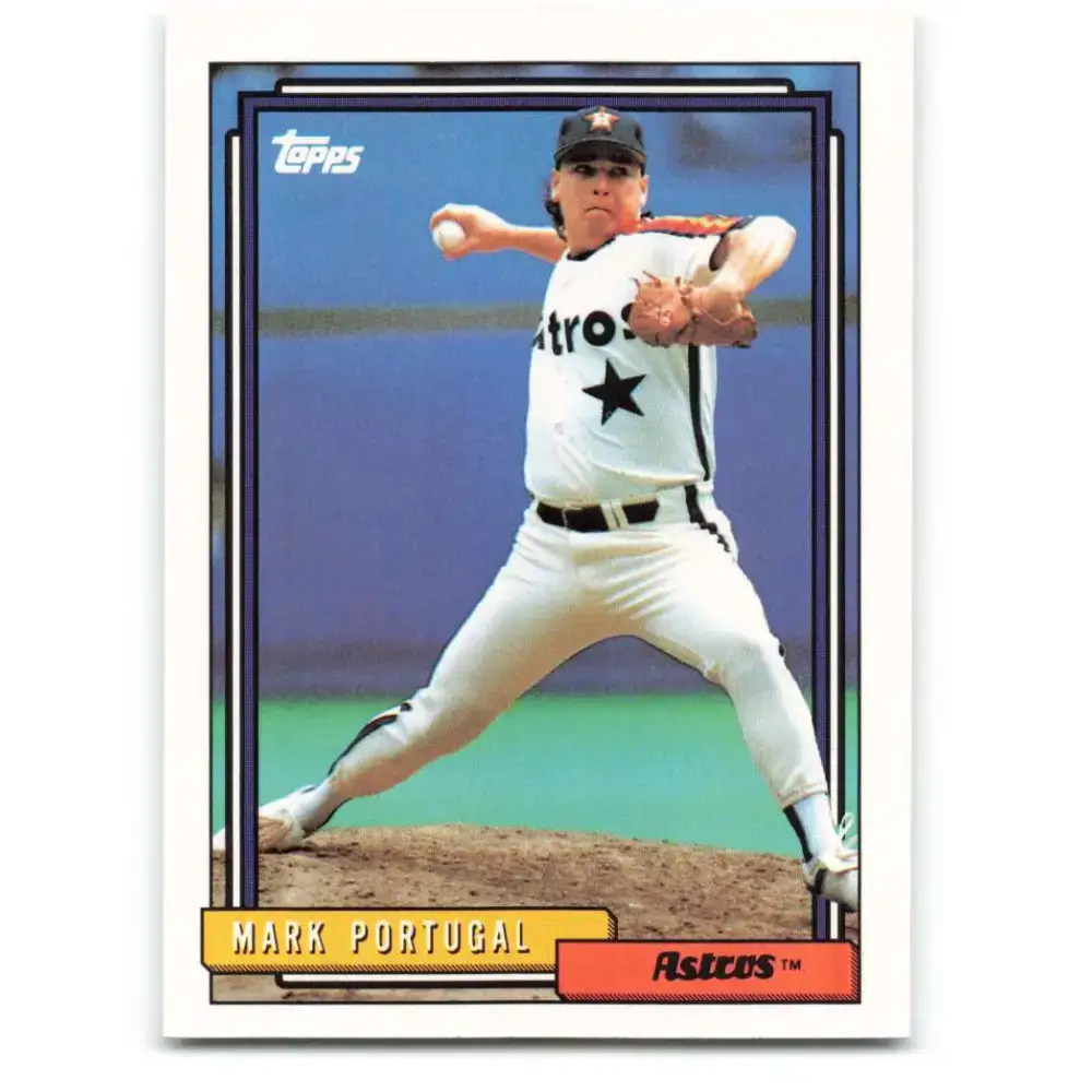 1992 Topps #114 Mark Portugal EX Excellent Houston Astros Baseball Card - Baseball Card