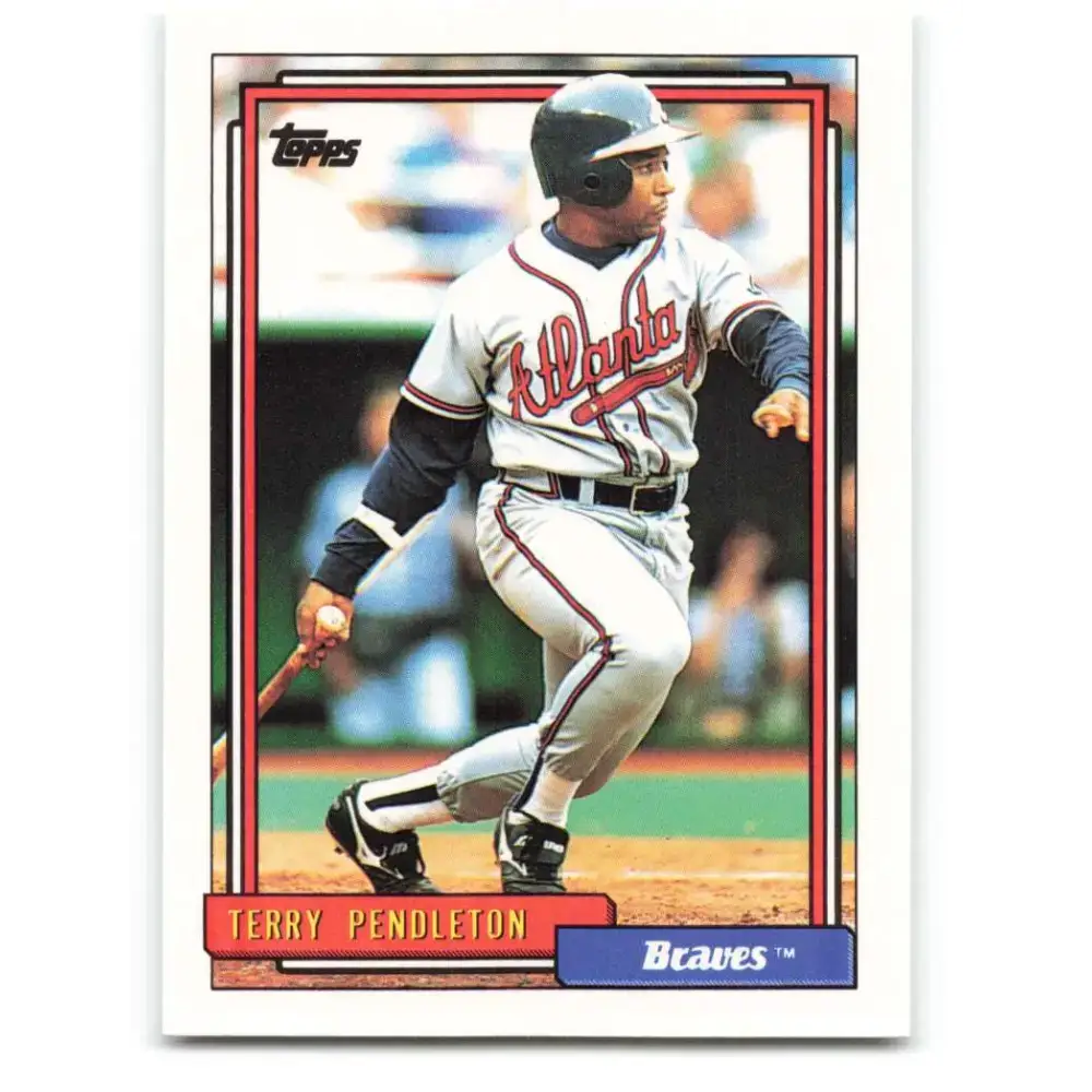 1992 Topps #115 Terry Pendleton NM-MT Atlanta Braves Baseball Card - Baseball Card Single