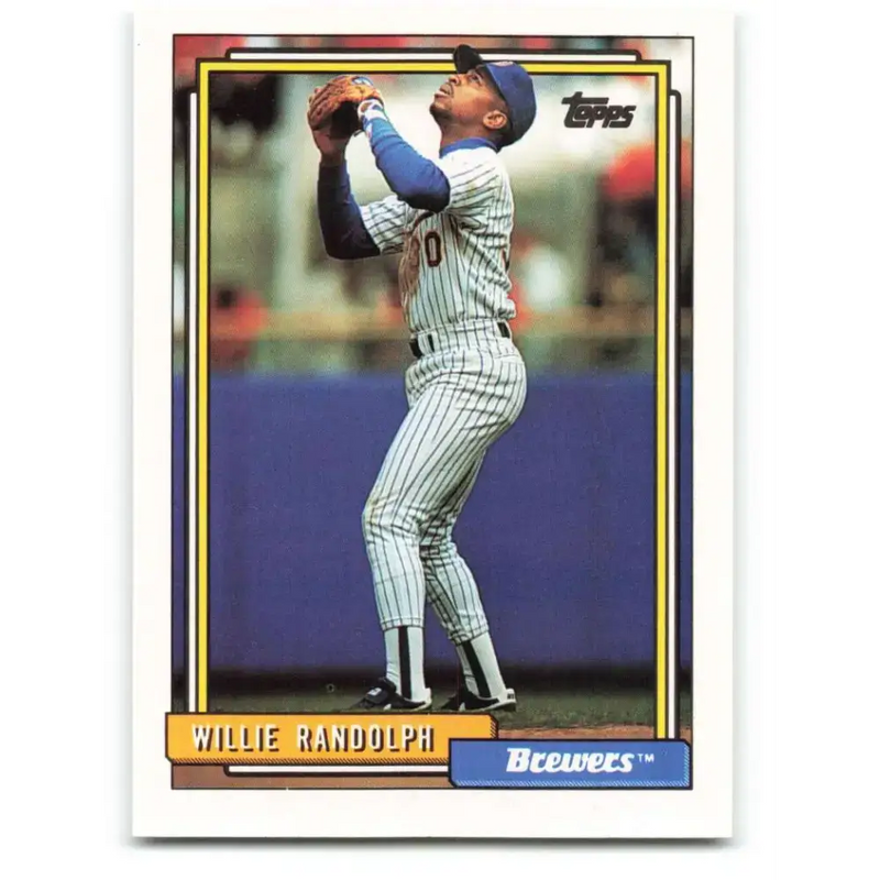 1992 Topps #116 Willie Randolph EX Excellent Milwaukee Brewers Baseball Card - Baseball Card Single