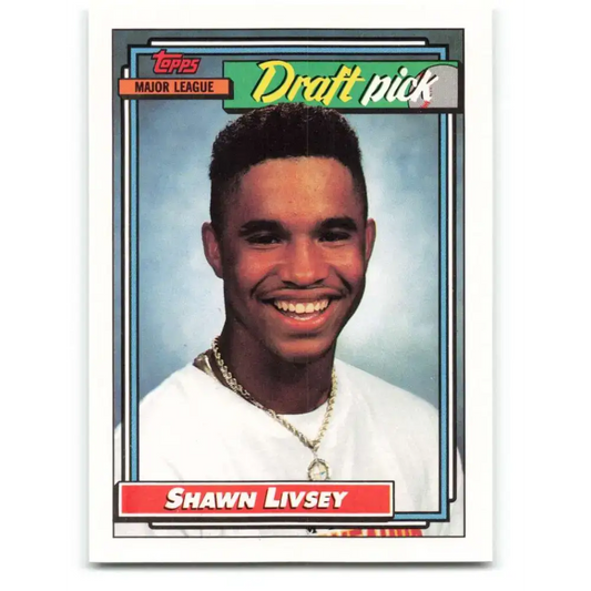 1992 Topps #124 Shawn Livsey NM-MT RC Rookie Houston Astros Baseball Card