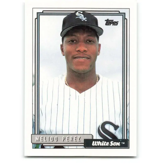 1992 Topps #129 Melido Perez NM-MT Chicago White Sox Baseball Card - Baseball Card Single