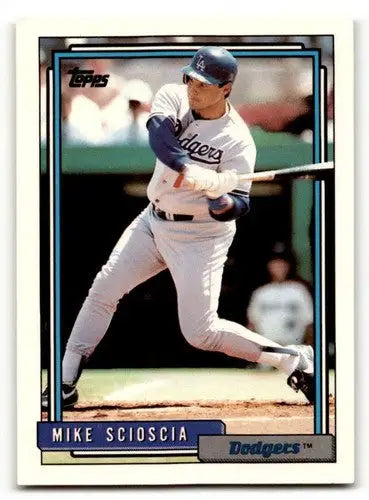 1992 Topps #13 Mike Scioscia Los Angeles Dodgers Baseball Cards EX/N ID:55841 - Baseball Card Single