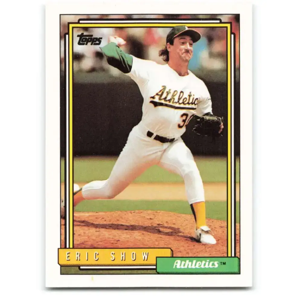1992 Topps #132 Eric Show NM-MT Oakland Athletics Baseball Card - Baseball Card Single