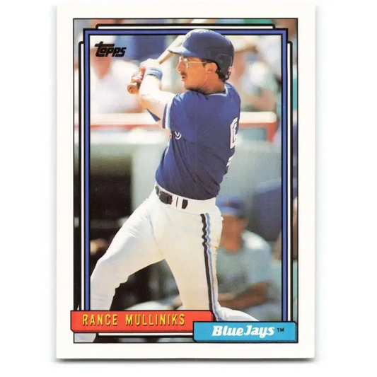 1992 Topps #133 Rance Mulliniks NM-MT Toronto Blue Jays Baseball Card