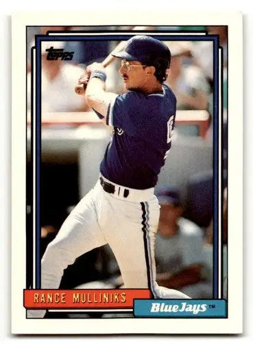 1992 Topps #133 Rance Mulliniks Toronto Blue Jays Baseball Cards EX/ ID:61127 - Baseball Card Single