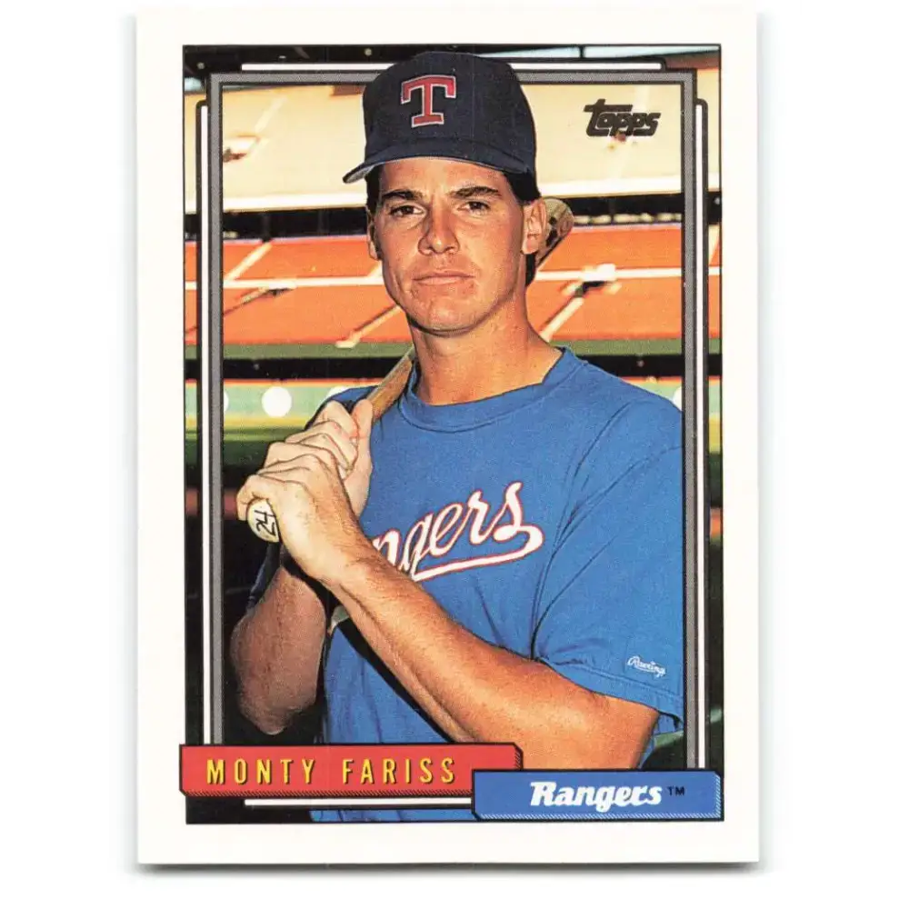 1992 Topps #138 Monty Fariss NM-MT Texas Rangers Baseball Card - Baseball Card Single