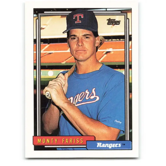 1992 Topps #138 Monty Fariss NM-MT Texas Rangers Baseball Card - Baseball Card Single
