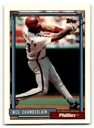 1992 Topps #14 Wes Chamberlain Philadelphia Phillies Baseball Cards ID:61168 - Baseball Card Single