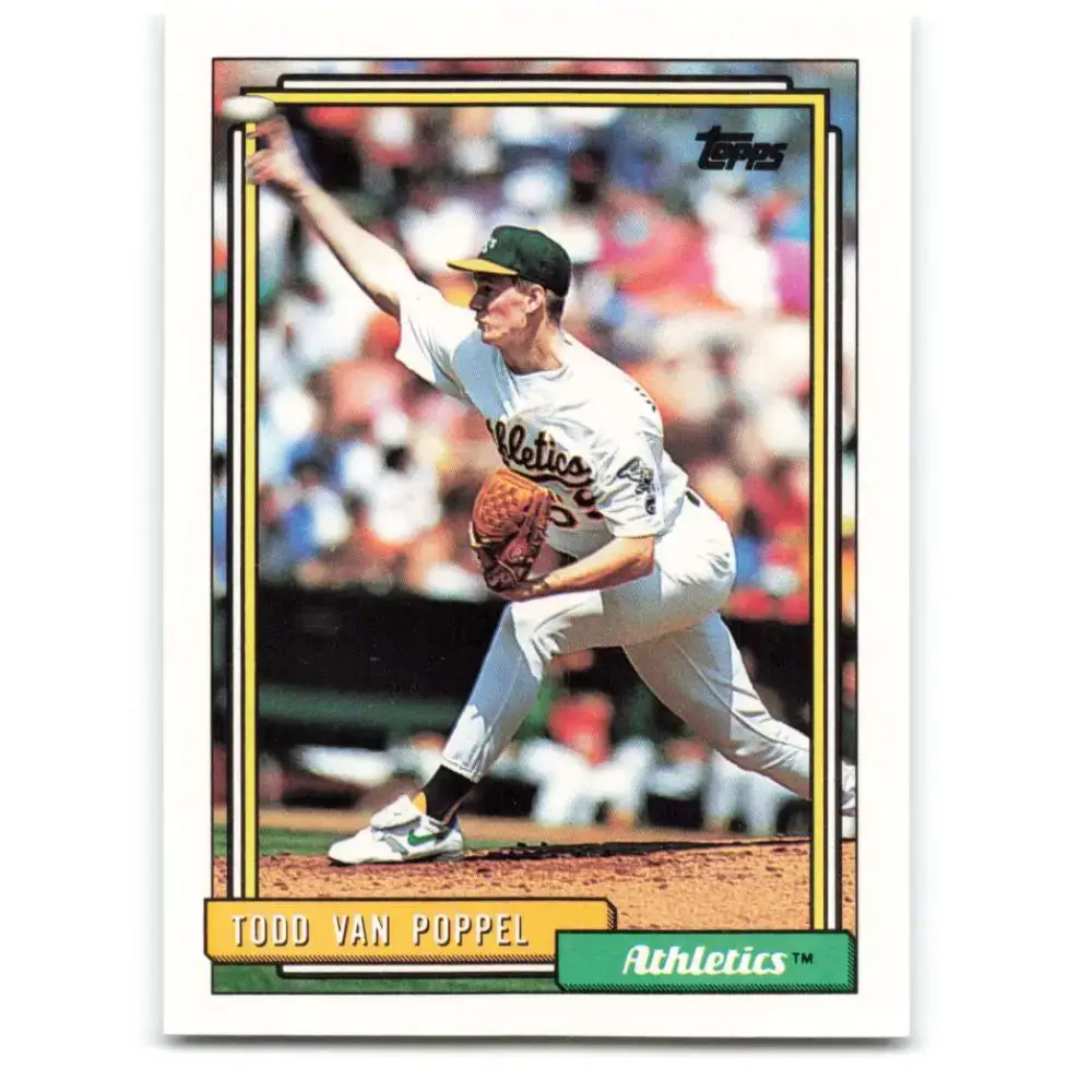 1992 Topps #142 Todd Van Poppel NM-MT Oakland Athletics Baseball Card - Baseball Card Single