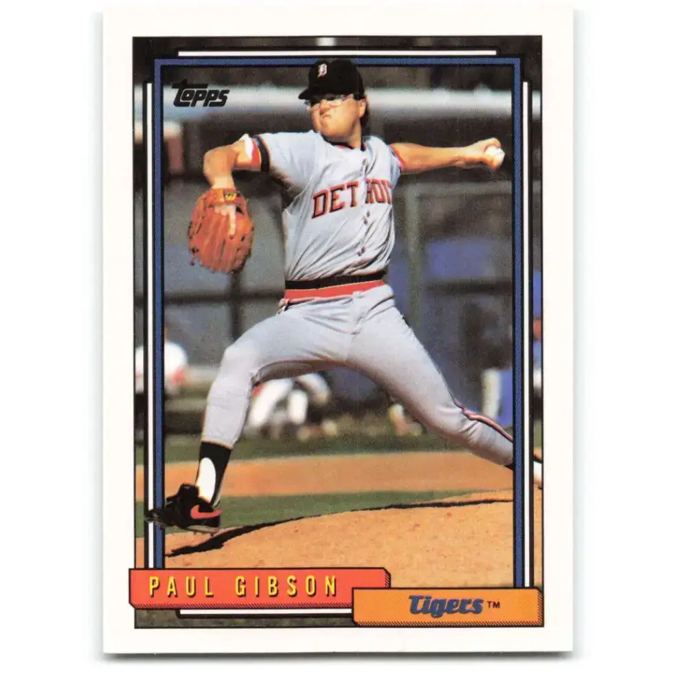 1992 Topps #143 Paul Gibson NM-MT Detroit Tigers Baseball Card - Baseball Card Single
