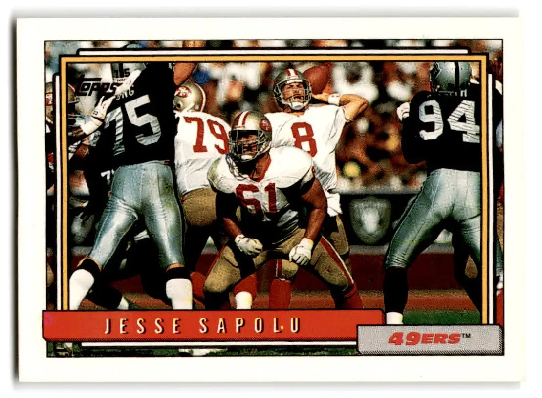 1992 Topps #146d Jesse Sapolu - Football Card Single
