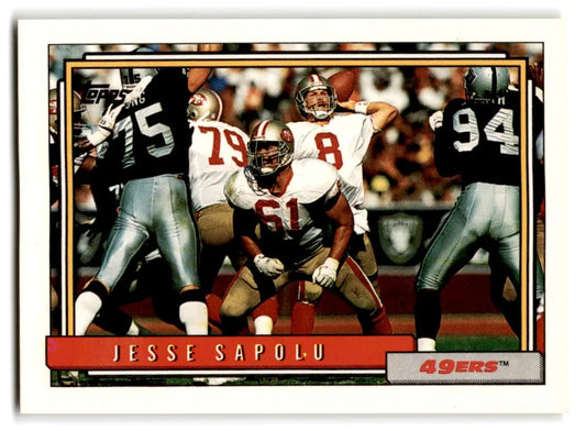 1992 Topps #146d Jesse Sapolu - Football Card Single