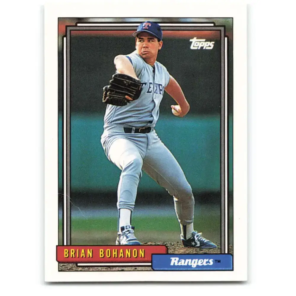 1992 Topps #149 Brian Bohanon NM-MT Texas Rangers Baseball Card - Baseball Card Single