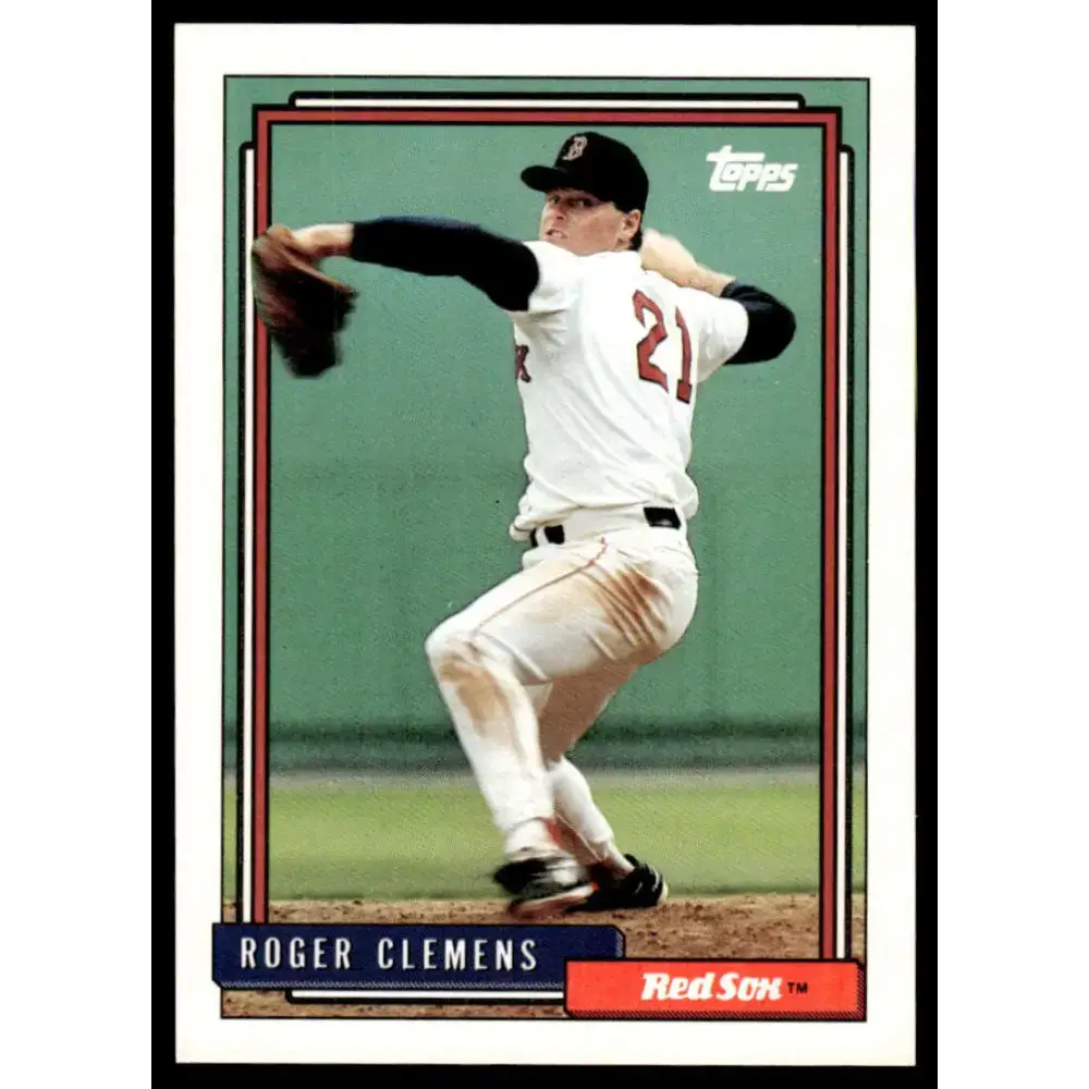 1992 Topps #150 Roger Clemens EX/NM Boston Red Sox Baseball Card - Baseball Card Single