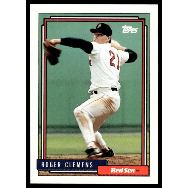 1992 Topps #150 Roger Clemens EX/NM Boston Red Sox Baseball Card - Baseball Card Single