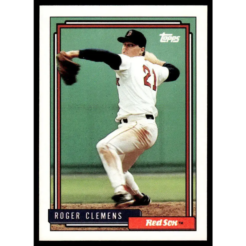 1992 Topps #150 Roger Clemens EX/NM Boston Red Sox Baseball Card - Baseball Card Single