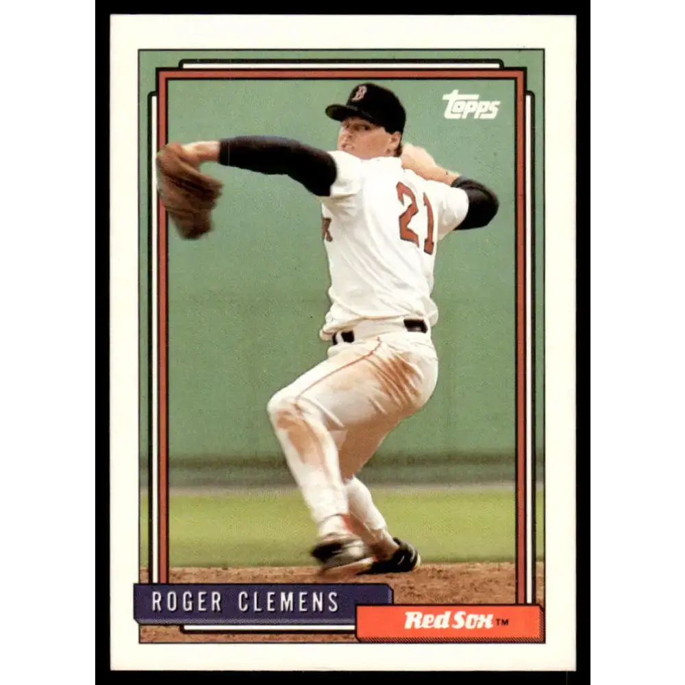 1992 Topps #150 Roger Clemens EX/NM Boston Red Sox Baseball Card - Baseball Card Single