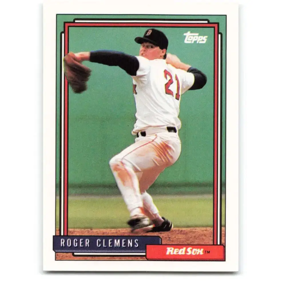 1992 Topps #150 Roger Clemens NM-MT Boston Red Sox Baseball Card - Baseball Card Single