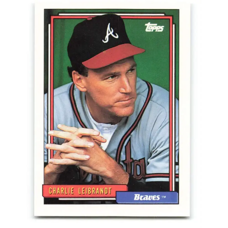 1992 Topps #152 Charlie Leibrandt NM-MT Atlanta Braves Baseball Card - Baseball Card Single