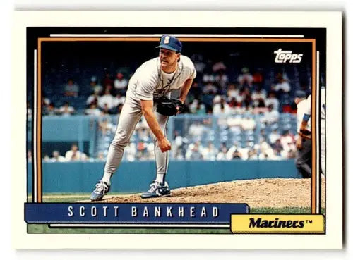 1992 Topps #155 Scott Bankhead Seattle Mariners Baseball Cards EX/NM ID:55809 - Baseball Card Single