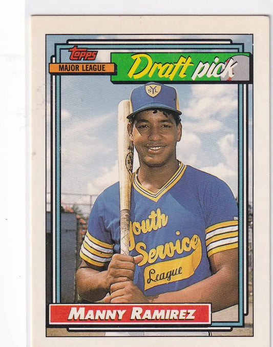 1992 TOPPS #156 MANNY RAMIREZ DRAFT PICK- CLEVELAND INDIANS - Baseball Card Single