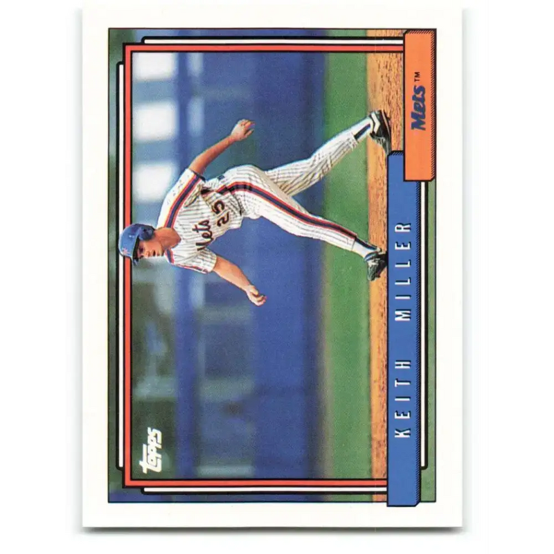 1992 Topps #157 Keith Miller NM-MT New York Mets Baseball Card - Baseball Card Single