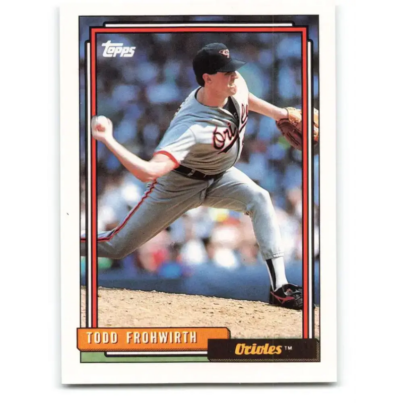 1992 Topps #158 Todd Frohwirth NM-MT Baltimore Orioles Baseball Card - Baseball Card Single