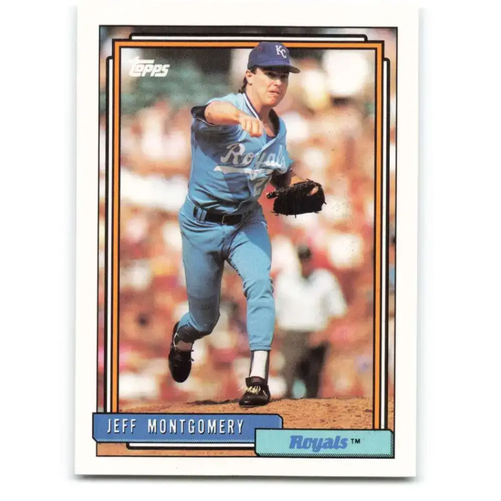 1992 Topps #16 Jeff Montgomery NM-MT Kansas City Royals Baseball Card - Baseball Card Single