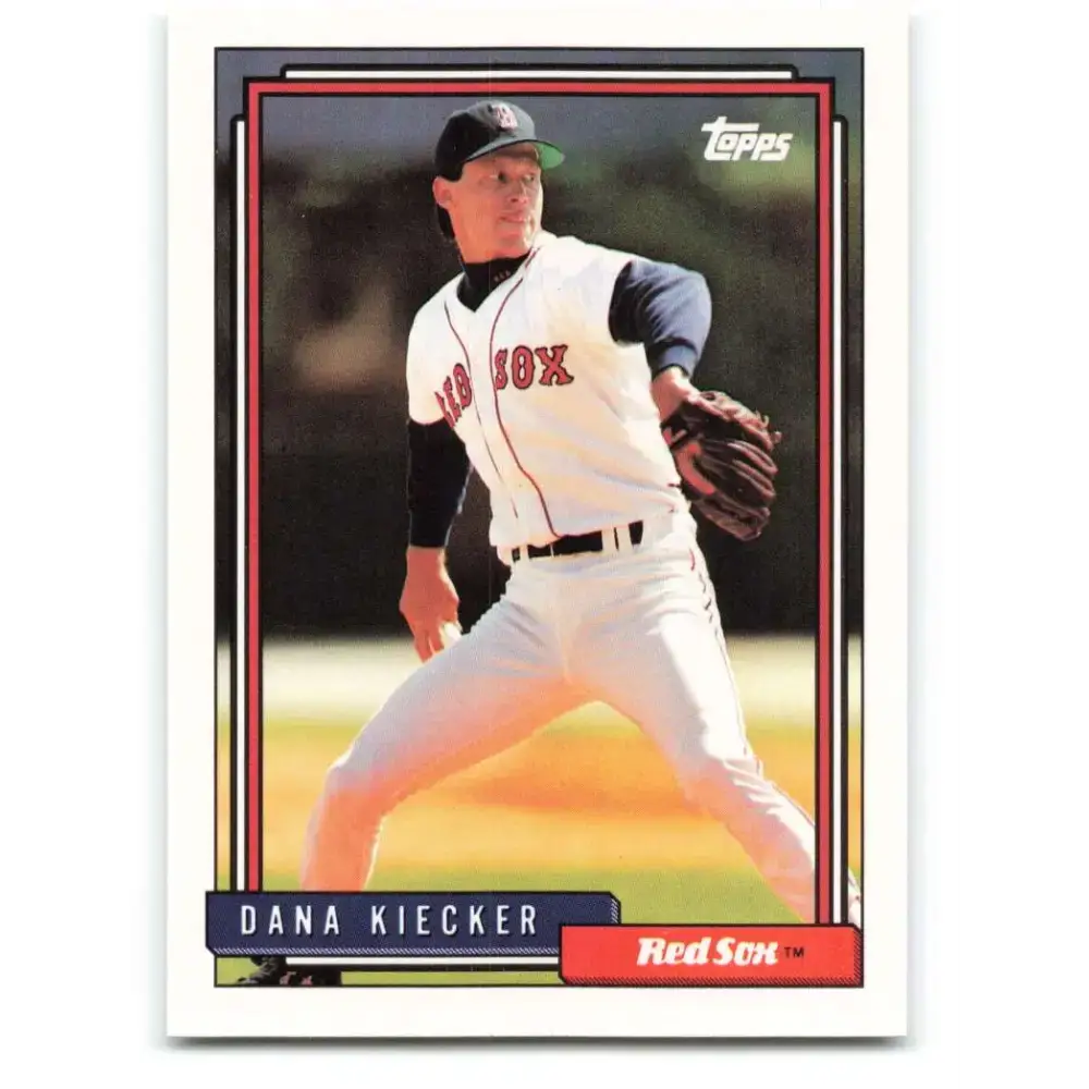 1992 Topps #163 Dana Kiecker NM-MT Boston Red Sox Baseball Card - Baseball Card Single