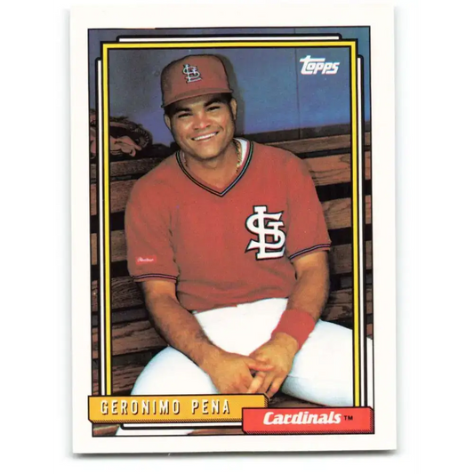 1992 Topps #166 Geronimo Pena NM-MT St. Louis Cardinals Baseball Card - Baseball Card Single