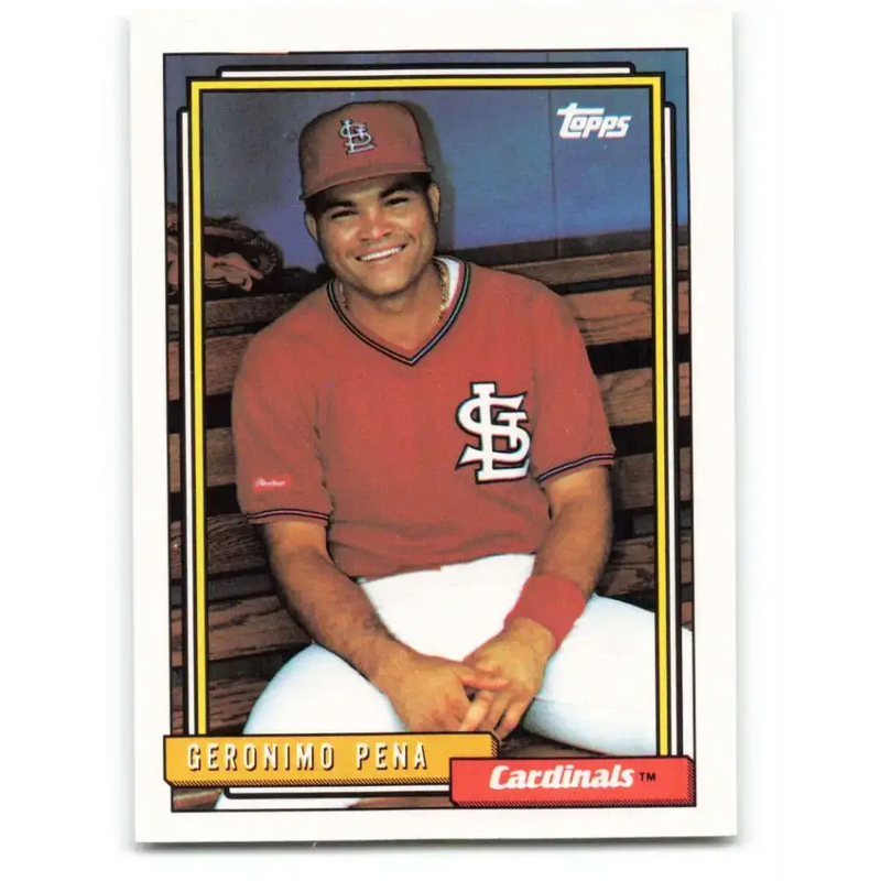1992 Topps #166 Geronimo Pena NM-MT St. Louis Cardinals Baseball Card - Baseball Card Single