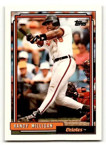 1992 Topps #17 Randy Milligan Baltimore Orioles Baseball Cards EX/NM ID:55798 - Baseball Card Single