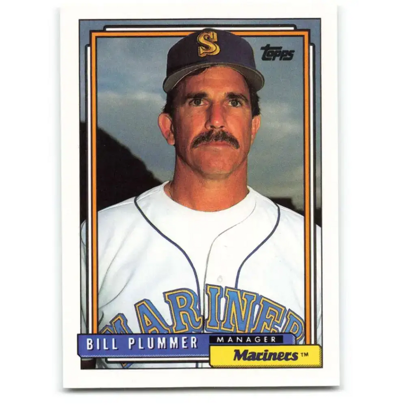 1992 Topps #171 Bill Plummer NM-MT Seattle Mariners Baseball Card - Baseball Card Single
