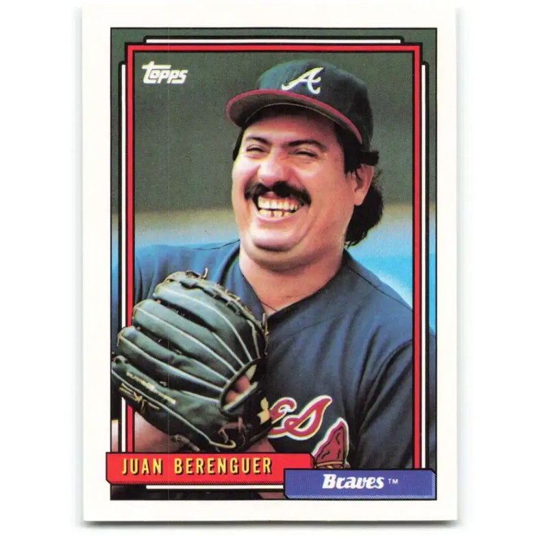 1992 Topps #172 Juan Berenguer NM-MT Atlanta Braves Baseball Card - Baseball Card Single