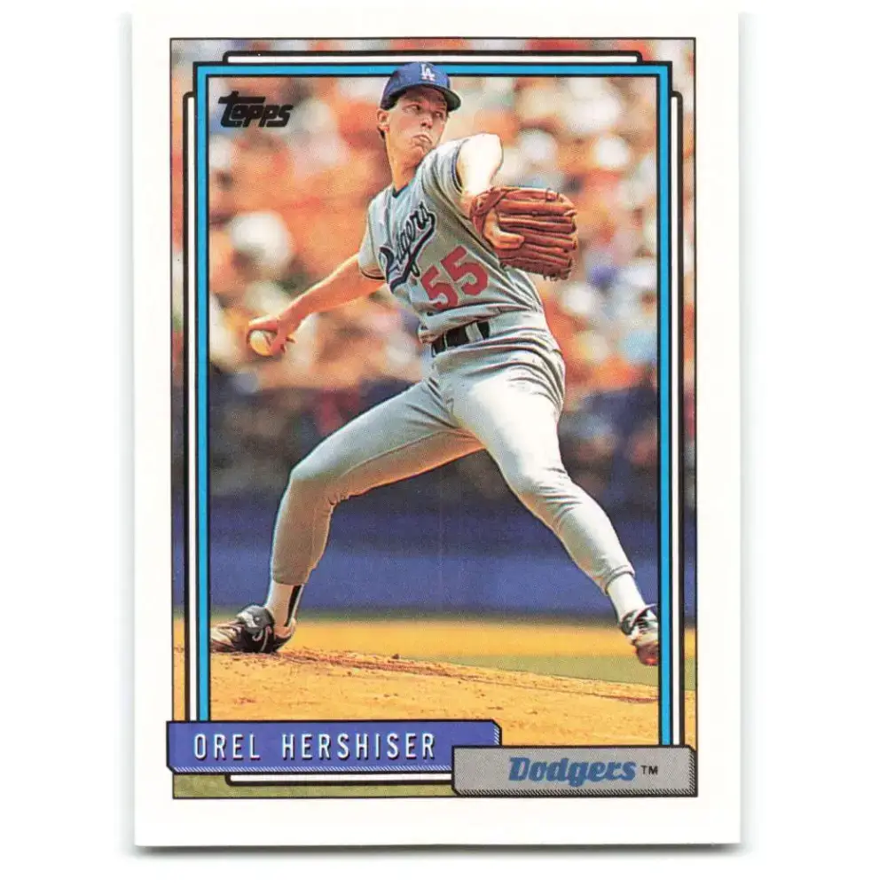 1992 Topps #175 Orel Hershiser NM-MT Los Angeles Dodgers Baseball Card - Baseball Card Single