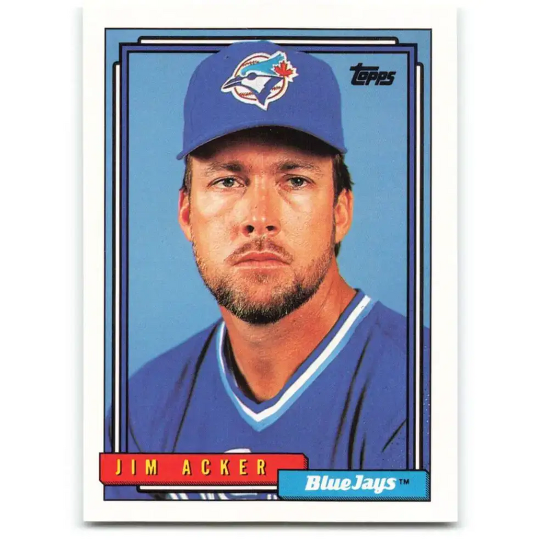 1992 Topps #178 Jim Acker NM-MT Toronto Blue Jays Baseball Card - Baseball Card Single