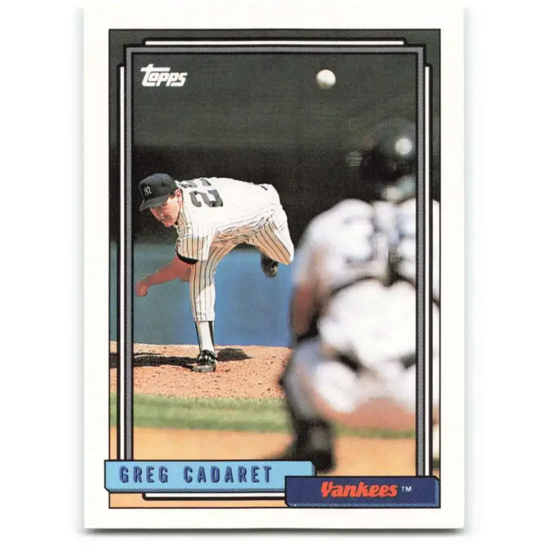 1992 Topps #18 Greg Cadaret NM-MT New York Yankees Baseball Card - Baseball Card Single