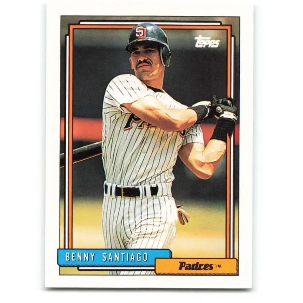 1992 Topps #185 Benito Santiago NM-MT San Diego Padres Baseball Card - Baseball Card Single