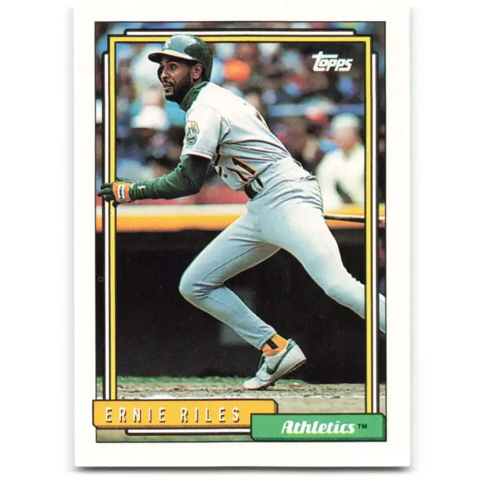 1992 Topps #187 Ernest Riles NM-MT Oakland Athletics Baseball Card - Baseball Card Single