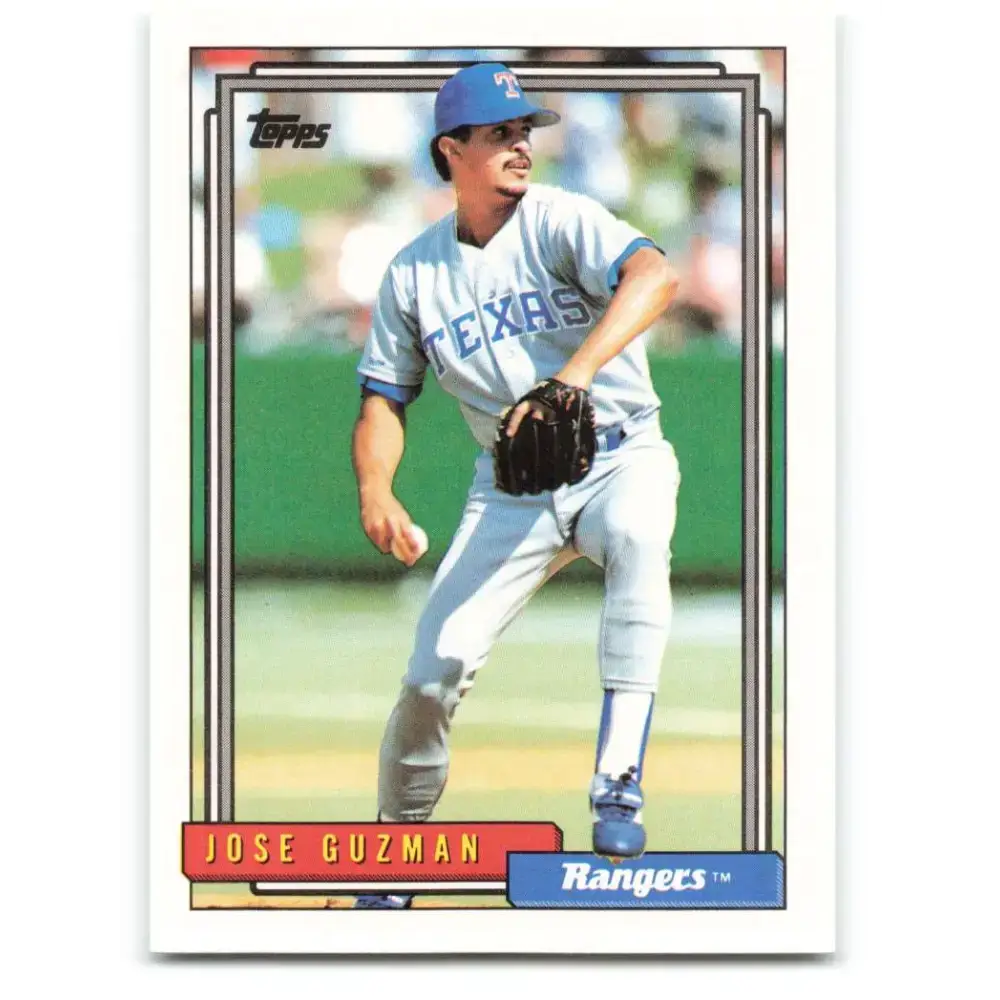 1992 Topps #188 Jose Guzman NM-MT Texas Rangers Baseball Card - Baseball Card Single
