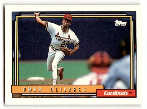 1992 Topps #193 Omar Olivares St. Louis Cardinals Baseball Cards EX/ ID:55880 - Baseball Card Single