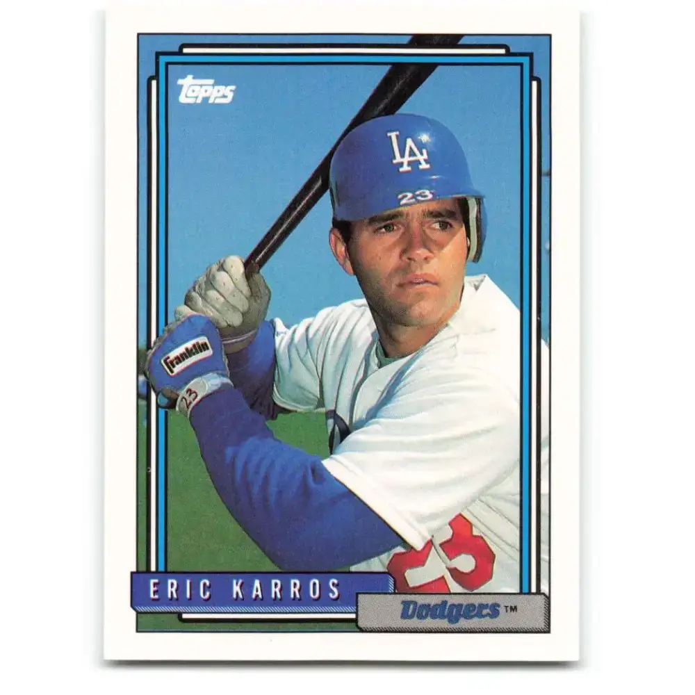 1992 Topps #194 Eric Karros NM-MT Los Angeles Dodgers Baseball Card - Baseball Card Single