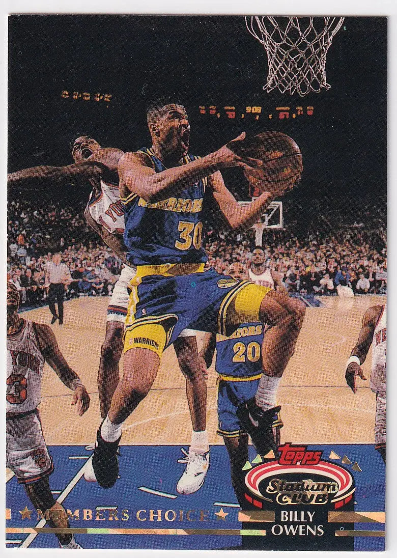 1992 TOPPS #195 BILLY OWENS- GOLDEN STATE WARRIORS - Basketball Card Single