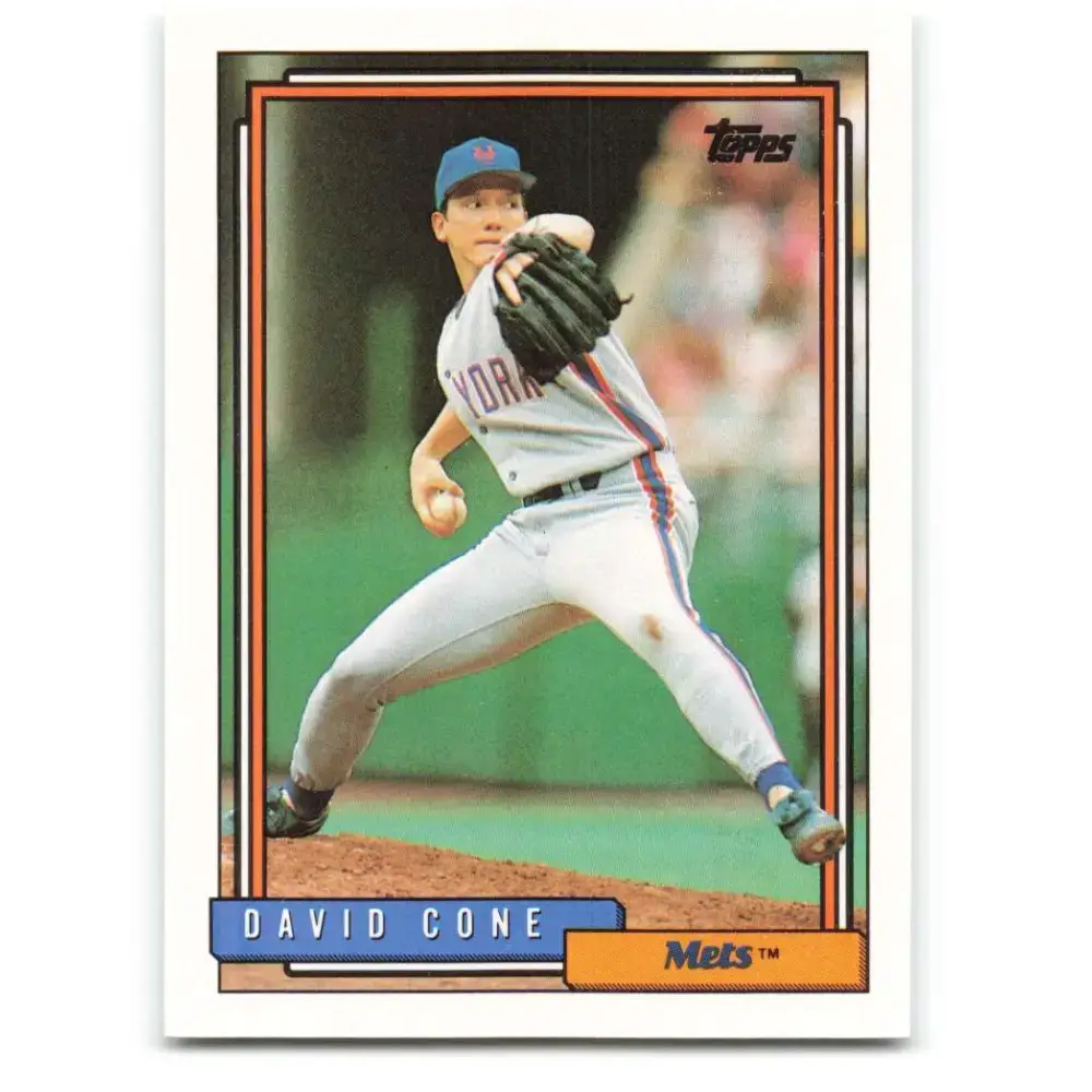 1992 Topps #195 David Cone NM-MT New York Mets Baseball Card - Baseball Card Single