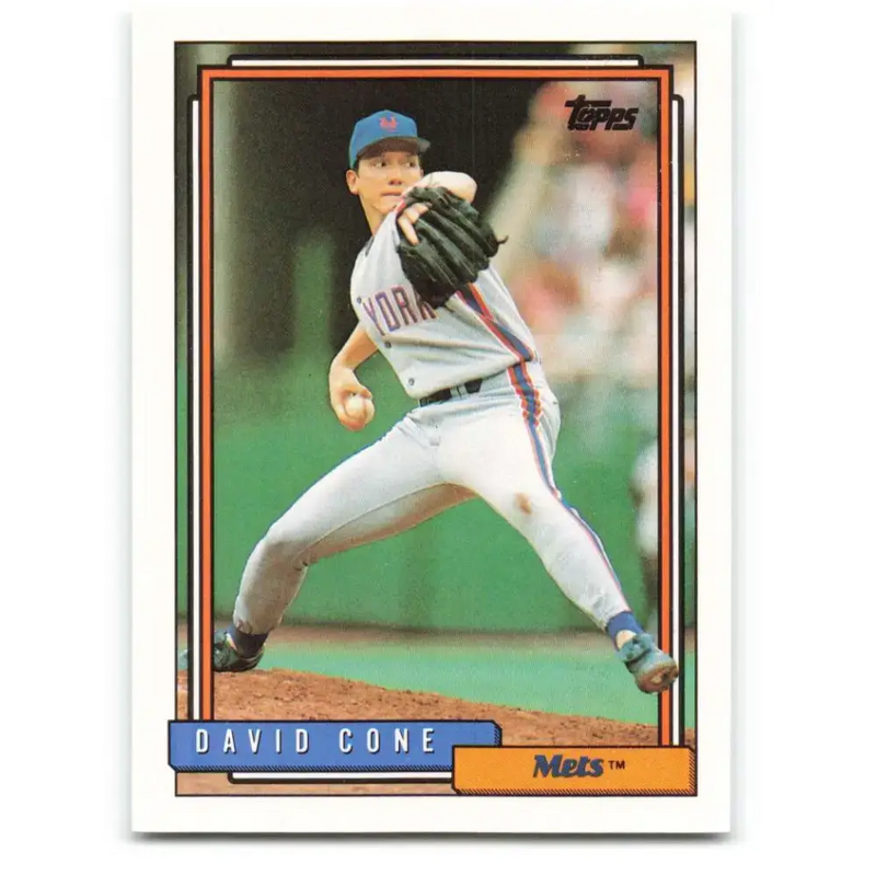 1992 Topps #195 David Cone NM-MT New York Mets Baseball Card - Baseball Card Single