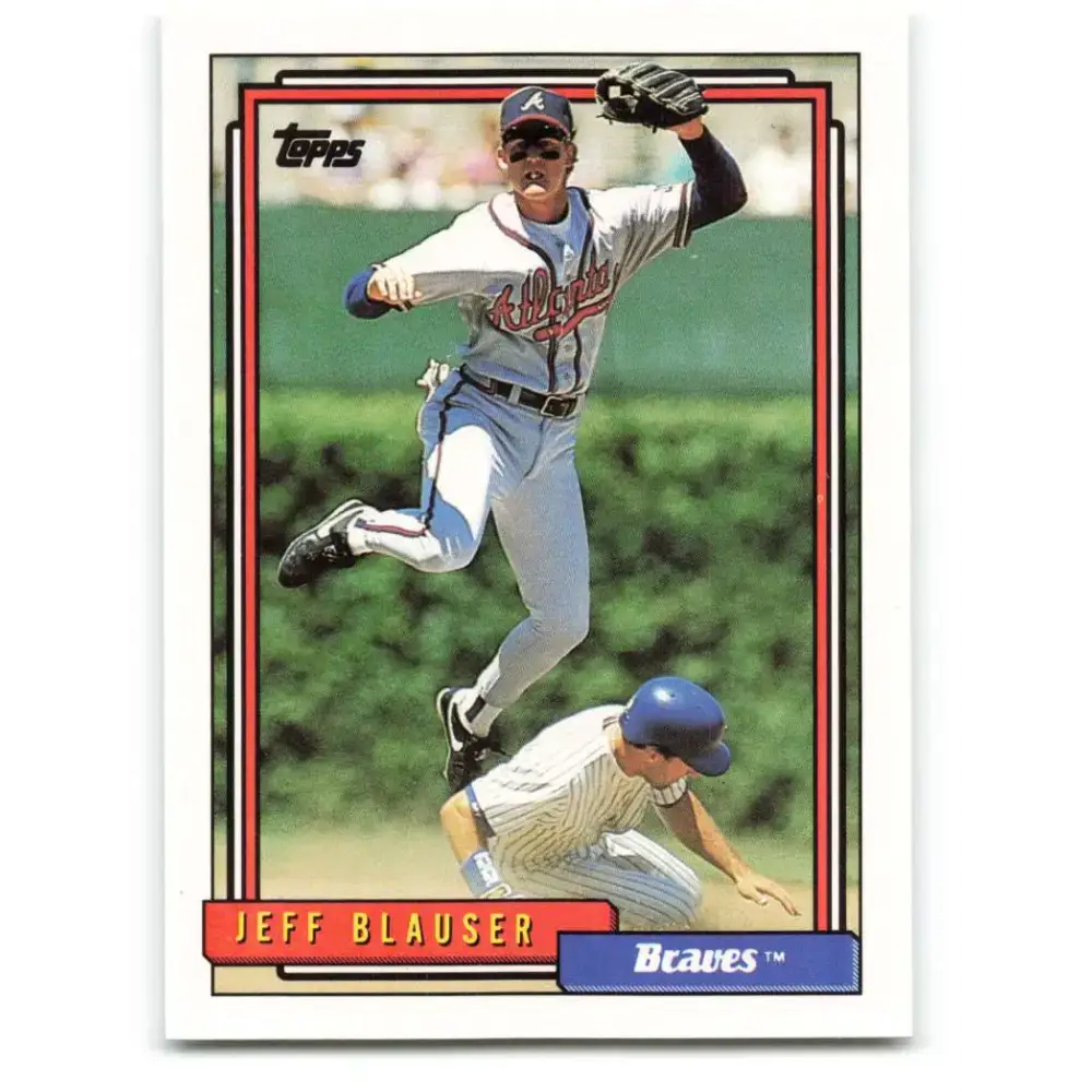1992 Topps #199 Jeff Blauser NM-MT Atlanta Braves Baseball Card - Baseball Card Single
