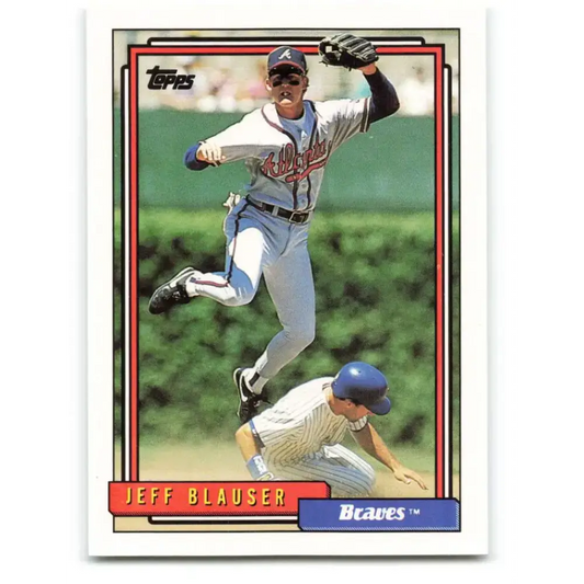 1992 Topps #199 Jeff Blauser NM-MT Atlanta Braves Baseball Card