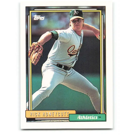 1992 Topps #202 Rick Honeycutt NM-MT Oakland Athletics Baseball Card