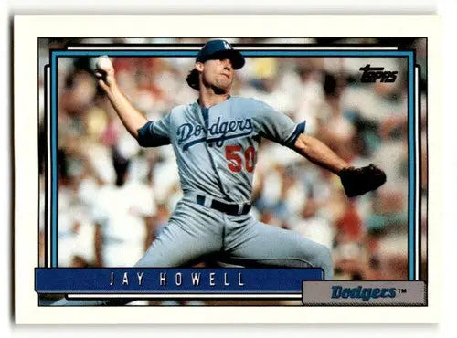 Jay Howell Los Angeles Dodgers baseball card from 1992 Topps #205 in EX/NM condition