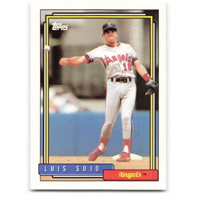 1992 Topps #206 Luis Sojo NM-MT California Angels Baseball Card - Baseball Card Single